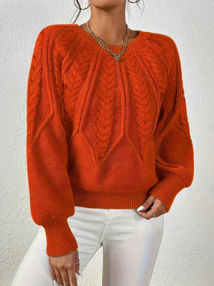 Mila™ Chic Cable Knit Sweater