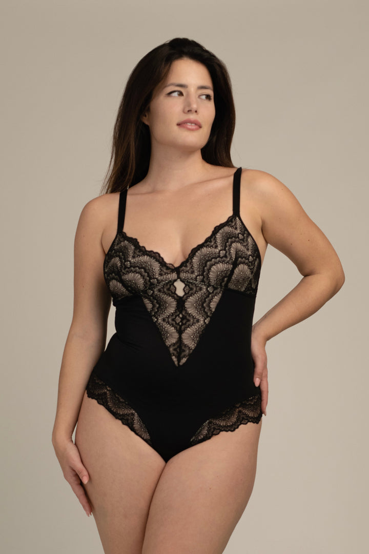 Elegant Sculpting Lace Bodysuit