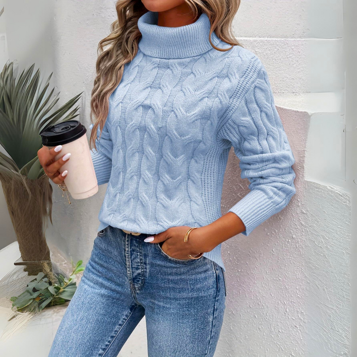 Georgia | Warm Knitted Women's Turtleneck Sweater