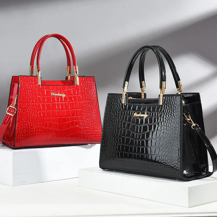 Gabriella® | Shine Luxury Handbag with Crocodile Print