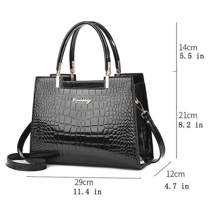 Gabriella® | Shine Luxury Handbag with Crocodile Print